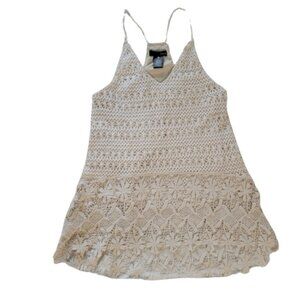 Aqua Cream color crochet Tank Top - Size XS